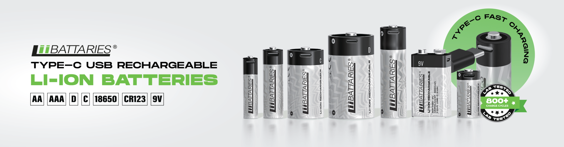 LiiBattaries Type-C USB Rechargeable