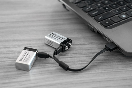 LiiBattaries MOCNY AKUMULATOR BATERIA LITOWO-JONOWA 9V USB-C 2szt 500mAh 9V