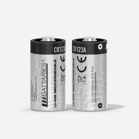 LiiBattaries POWERFUL LITHIUM-ION BATTERY CR123A USB-C 2pcs. 750