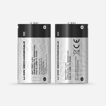 LiiBattaries MOCNY AKUMULATOR BATERIA LITOWO-JONOWA D USB-C 2szt. 6500mAh.