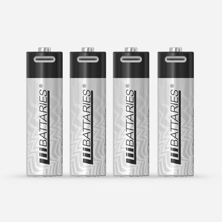 LiiBattaries POWERFUL LITHIUM-ION BATTERY AA 4pcs. USB-C 1700mAh 1.5V