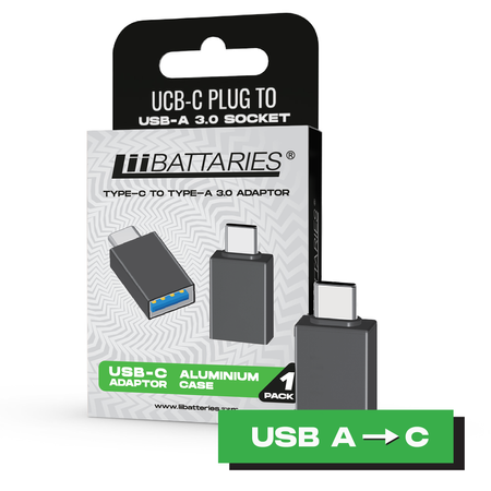LiiBattaries USB-A to USB-C adapter battery charging adapter