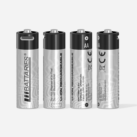 LiiBattaries POWERFUL LITHIUM-ION BATTERY AA 4pcs. USB-C 1700mAh 1.5V