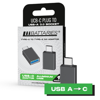LiiBattaries Adapter USB-A do USB-C PRZEJŚCIÓWKA do ładowania akumulatorów